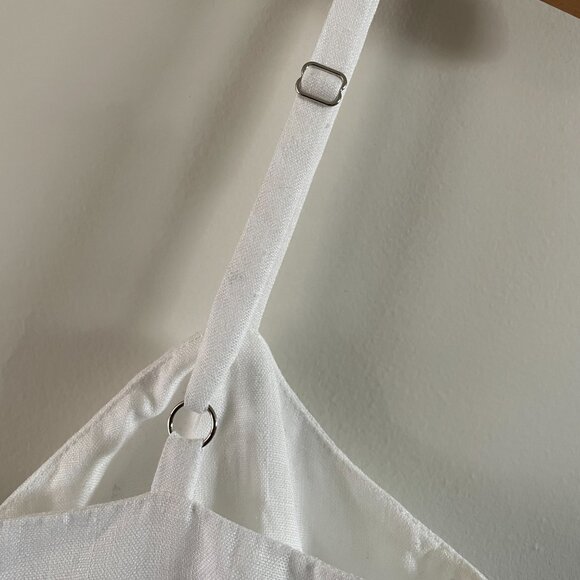 Reformation Thelma white linen Midi Summer Sun Dress 4 - Picture 10 of 10
